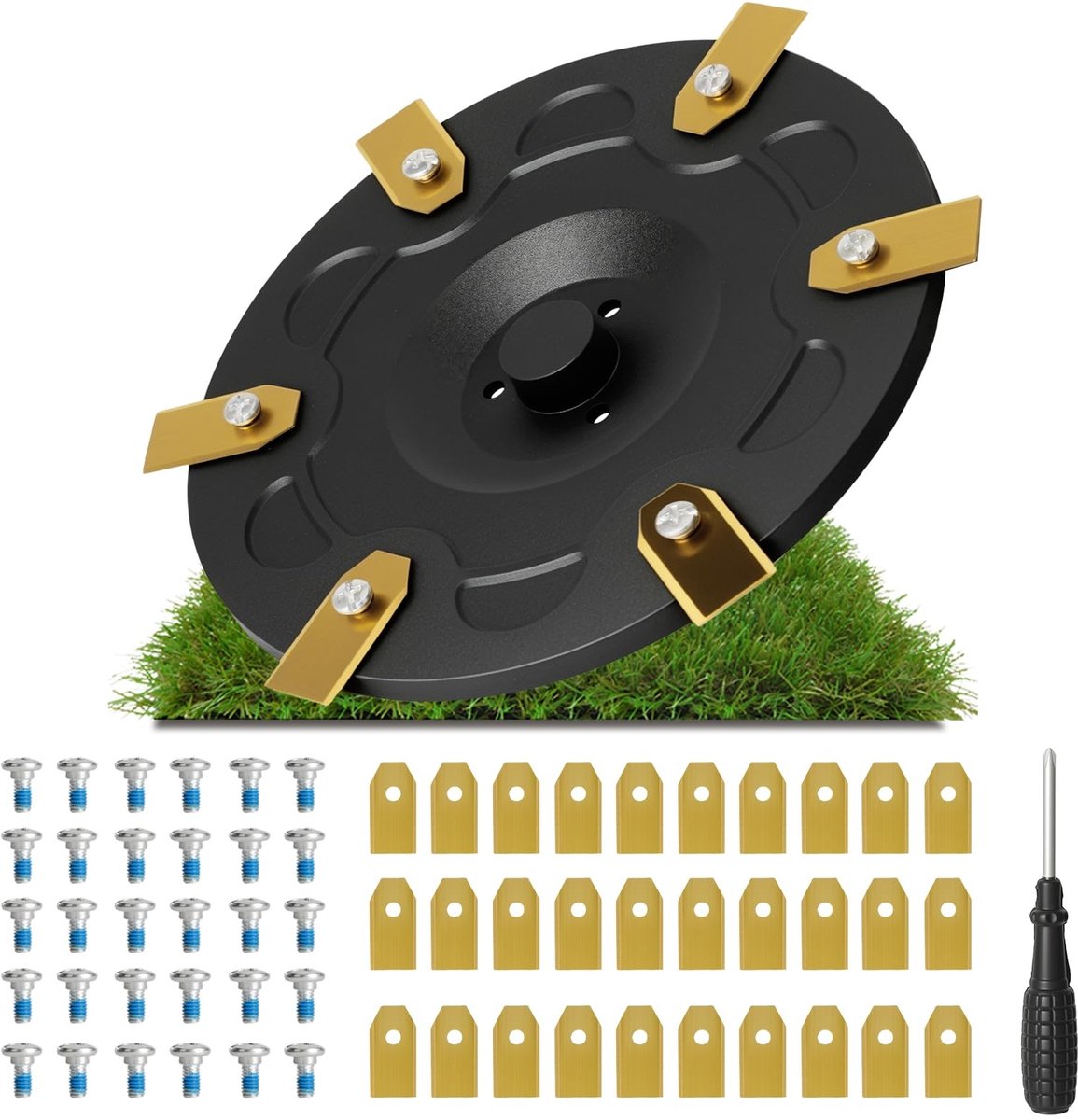 Dailygoods- Messerscheibenset voor Segway Navimow Mähroboter - 30x Bladen - Glasvezelversterkte Messerscheibe - Tuning - Grasmaaier Draaischijf - Schokbestendig - Maaimes
