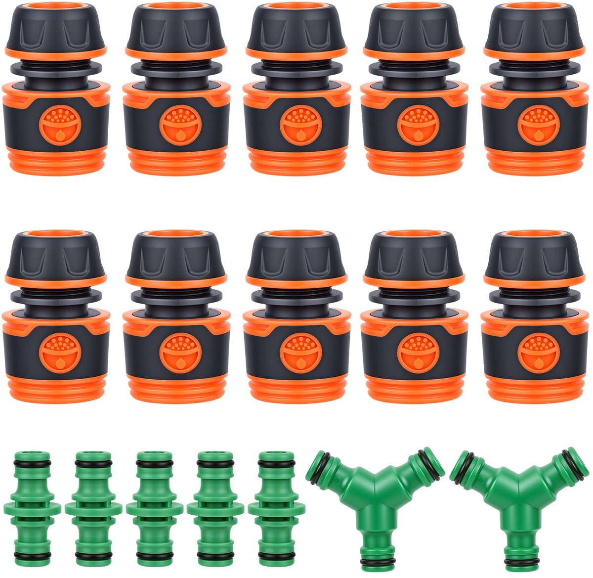 Dailygoods- Slangkoppeling Set 17 Stuks - Slangaansluitingen - Koppelstukken - Tuinslang - Tuinirrigatie - Huishoudelijk Gebruik - Slangaansluiting