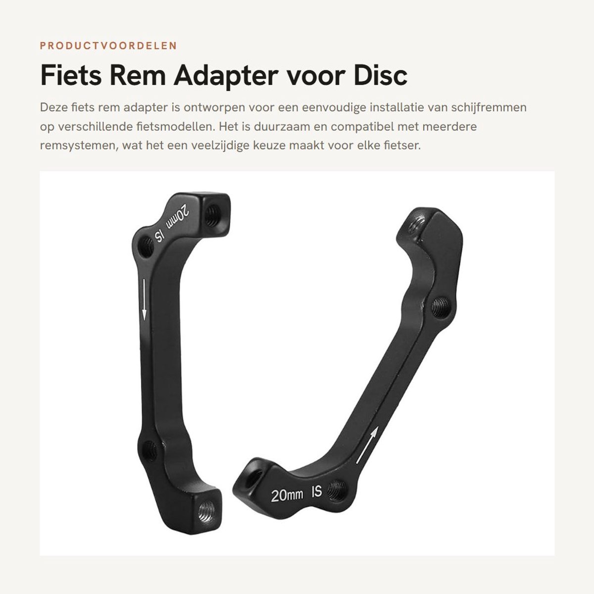 Dailygoods - Fiets Rem Adapter voor Disc Brakes