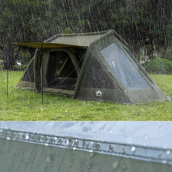 Night Cat Opblaasbaar Tent voor 6 8 Personen: Glamping Tunneltent Waterdicht Groot Winterbestendig XXL Tent met 2 Cabines en TPU Opblaaspijlers voor Outdoor Kamperen — afbeelding 2
