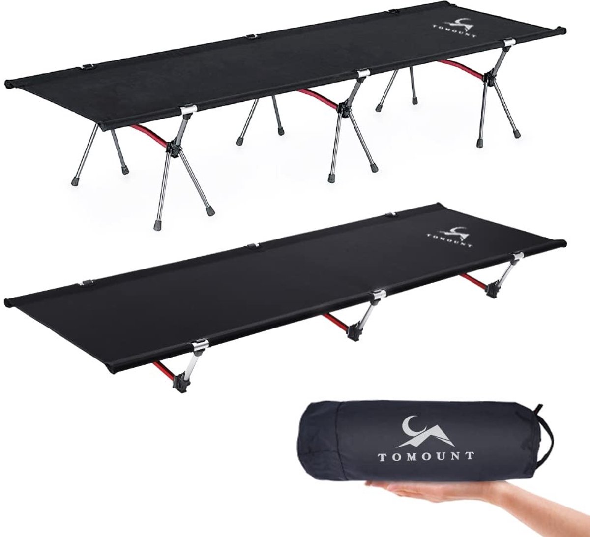 Dailygoods- Veldbed lichtgewicht - Opklapbed - Verstelbare hoogte - Campingbed - Compact - Aluminiumlegering 190 x 65 cm
