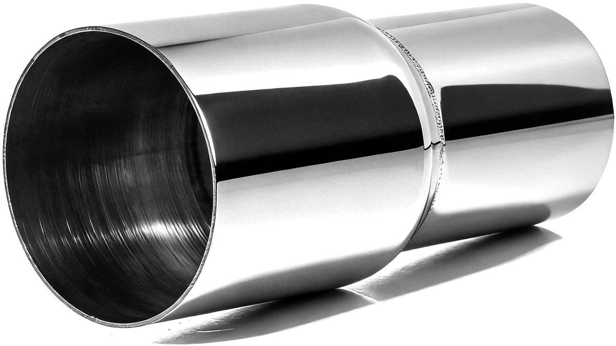 Dailygoods - Catekro Uitlaatpijpadapter Ø 51-60 mm, roestvrij staal, overgangsstuk, uitlaatvermindering, trapbuisverbinding, universeel voor buisverbinding, aanpassing, auto-uitlaatpijpen voor reparatie, montage