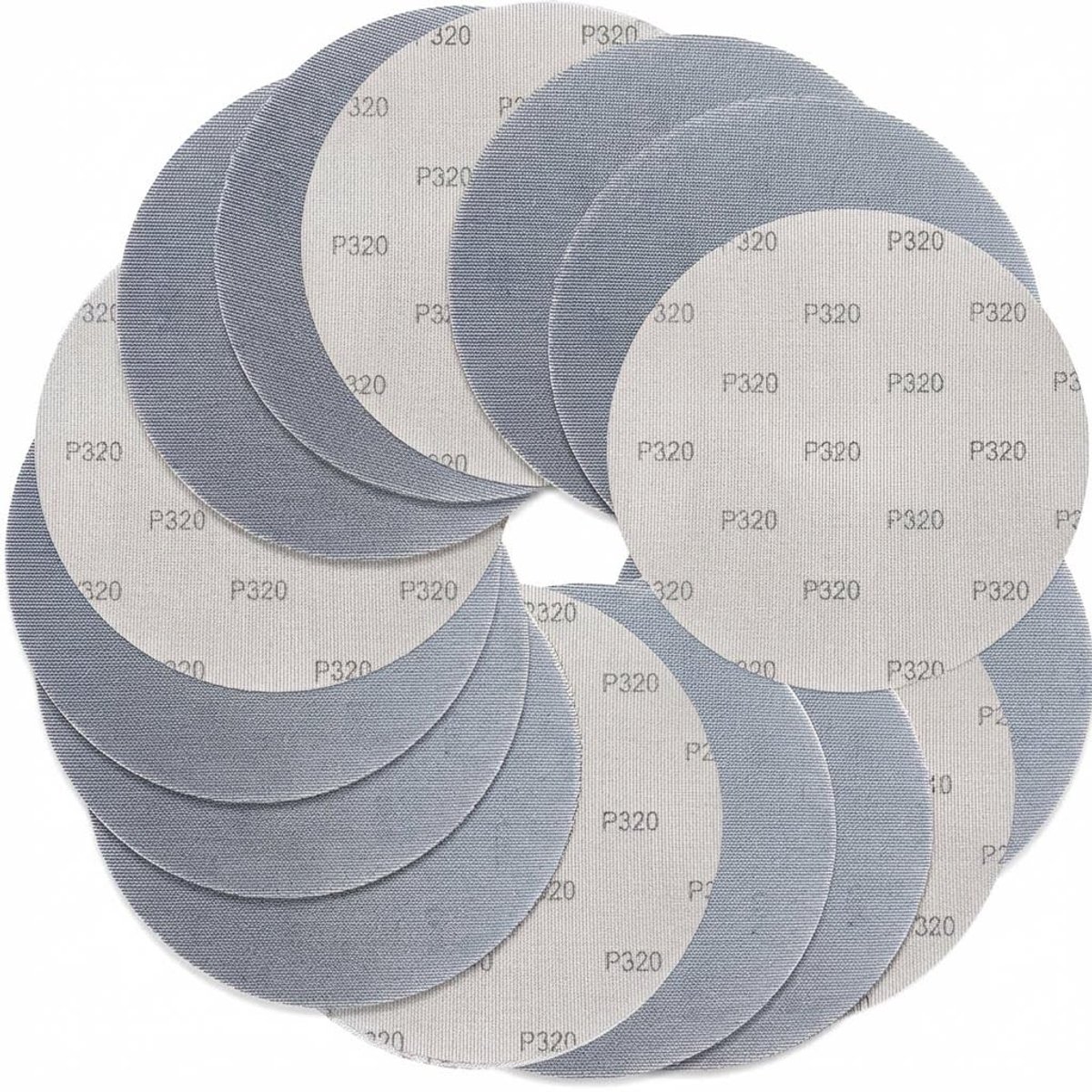 Dailygoods- Schuurrooster 225 mm - Slijpschijven 15 stuks - Korrel 320 - Mesh-design - Optimale stofafzuiging - Siliciumcarbide
