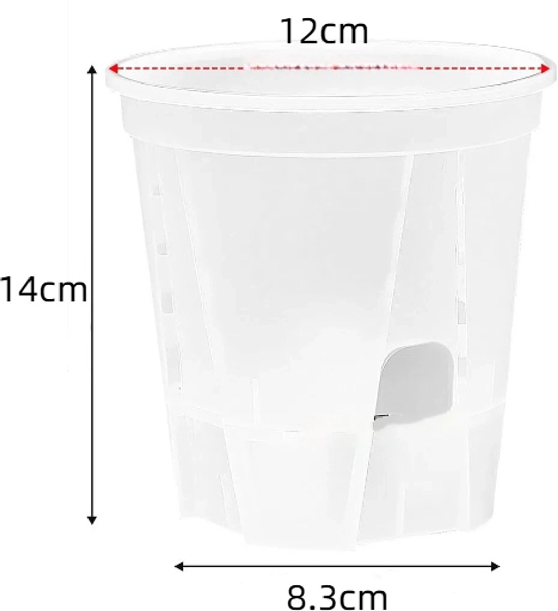 5 stuks- plastic bloempot- Zelfwaterende bloempot - Plantenpot - Zaailingpot - Bloempotcontainer - Transparant - 12*8,5*14 cm - Met uitneembaar waterreservoir - Goede ventilatie -Bevordert een gezonde wortelgroei - Geschikt voor continue watertoevoer — cadeau in Cadeau-ideeën - foto 2