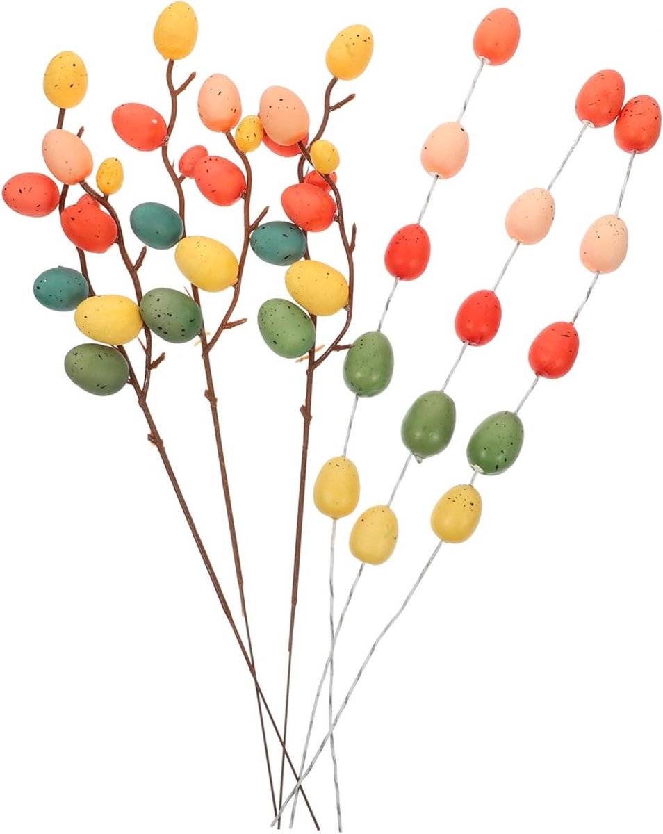 Paaseitjes Decoratie - Kunst Eieren - Feestelijke Aankleding - Levendig en Realistisch - 6 Stuks - Gekleurd