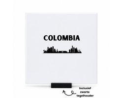 Colombia tegeltje met tegelhouder - Piloot - Colombia cadeau - tegeltjes met tekst - beste land - Leuk cadeau voor je Vriend om te geven - spreuktegels - 15x15 CM