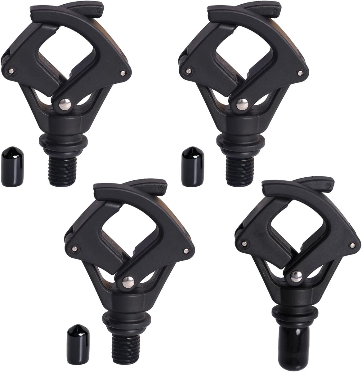 SnelShoppen - 4st Carp Rod Support Head - Universele Hengel Gripper voor Rod Pod en Bankstick - Hoogwaardige Visaccessoires Set voor Karpervissen