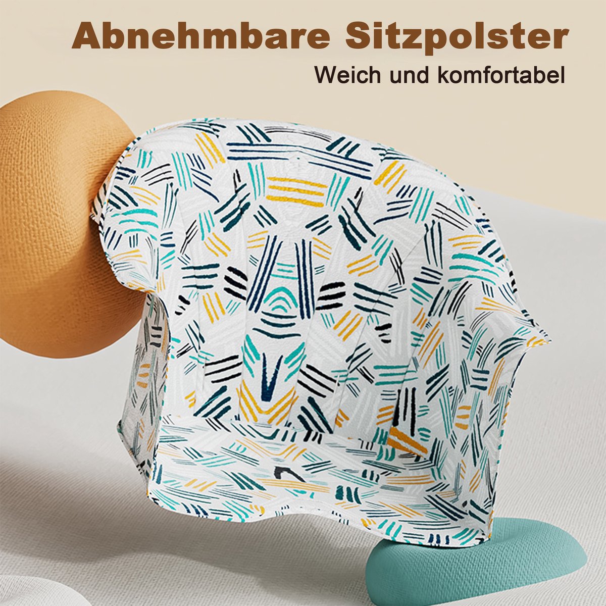 Kinderstoel Met Verwisselbare Eetbladen – 43 x 25 x 55 cm – Polypropyleen en PU – Grijs – Met Wielen, Gordel en Opbergmand