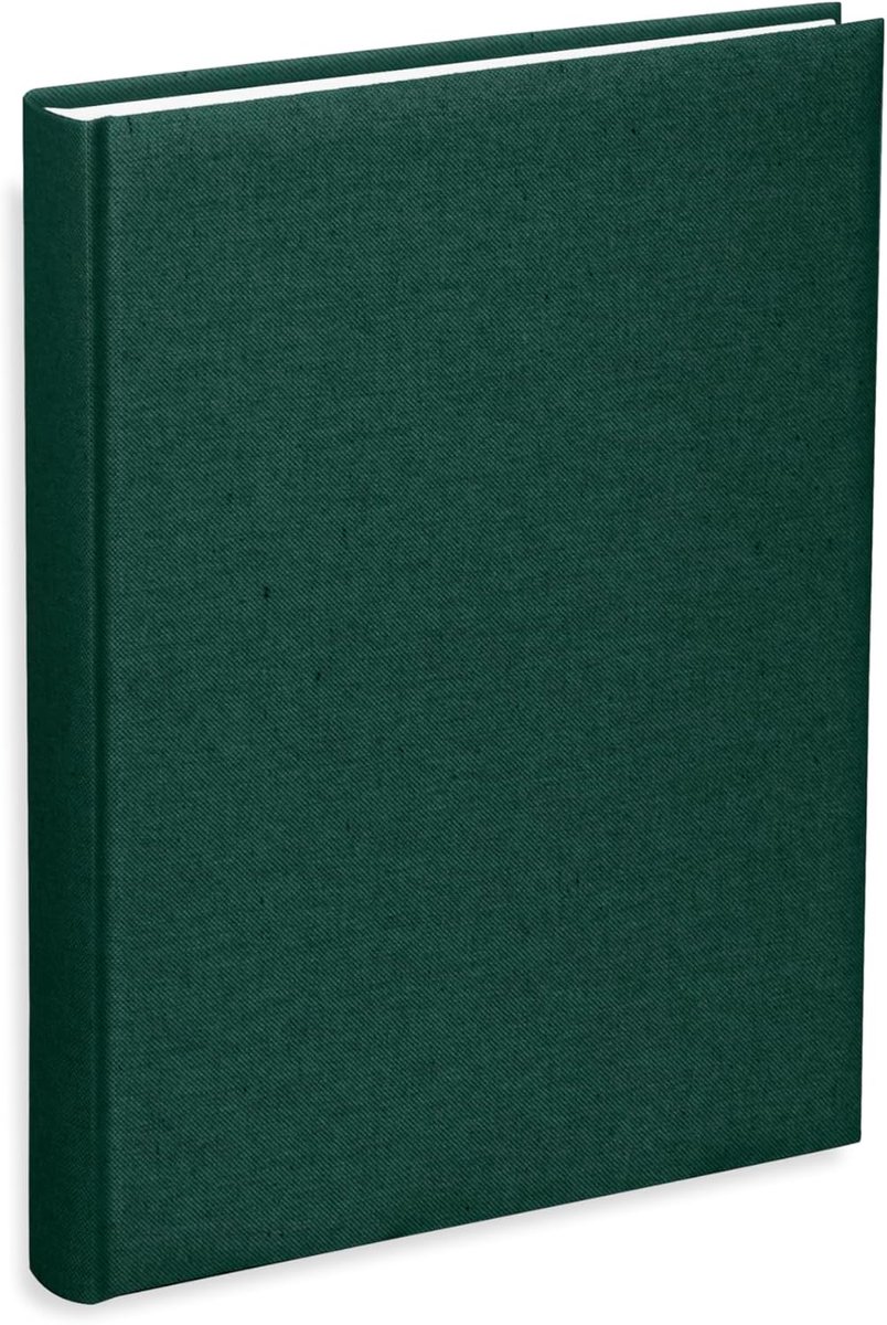 SnelShoppen - Fotoalbum met Pockets 21 x 28 cm voor 200 Foto's 13 x 18 cm - Groene Katoenen Hoes - Perfect voor Herinneringen en Feesten