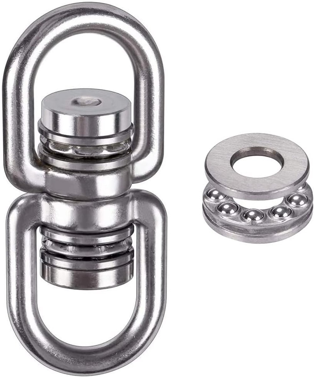 SnelShoppen - 360° Swivel Bearings, Draaibare Hangaccessoires voor Hangstoelen, Tuin, Aerial Yoga, Rotsklimmen, Hoogwaardig RVS, Comfortabel en Veilig