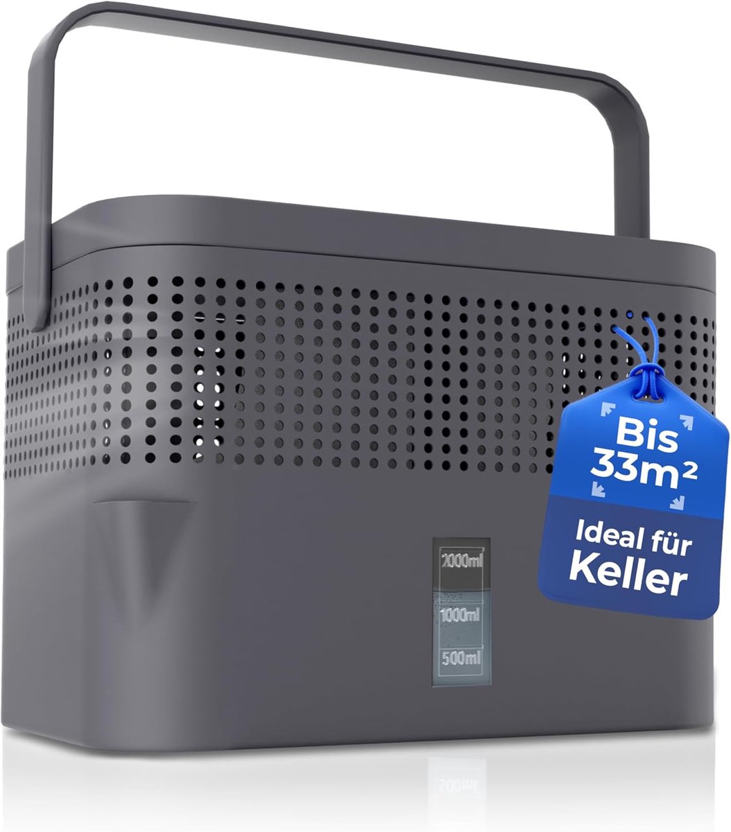 SnelShoppen - Effectieve Huishoud Dehumidifier - Vochtbestrijding voor Badkamer, Kelder, Caravan - 980 g Navulling Granules Inbegrepen - Ideaal voor M