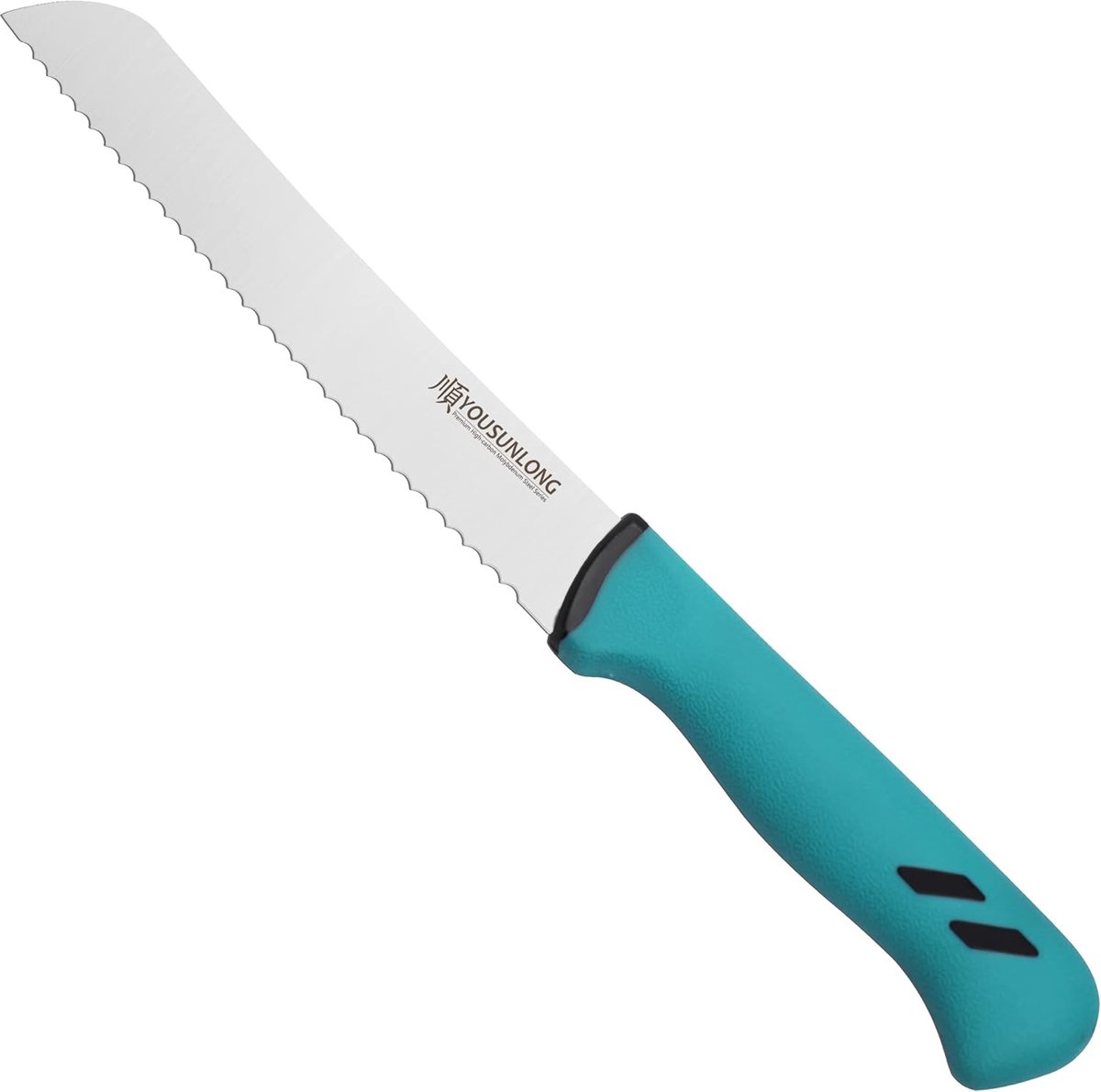 SnelShoppen - Broodmes 8" (203mm) Serrated Cutter - Ultra Scherp - Hoog Koolstof Molybdeen Staal - Ideaal voor Vlees, Brood, Groenten - Keuken Essenti