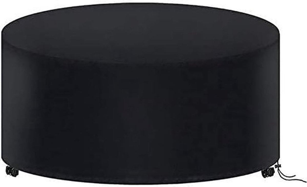 Tuinmeubelhoes - Beschermhoes voor tafel (rond) - tuinmeubelhoezen waterdicht - 180 x 90 cm - Oxford 210D - buitentafel beschermhoes - zwart