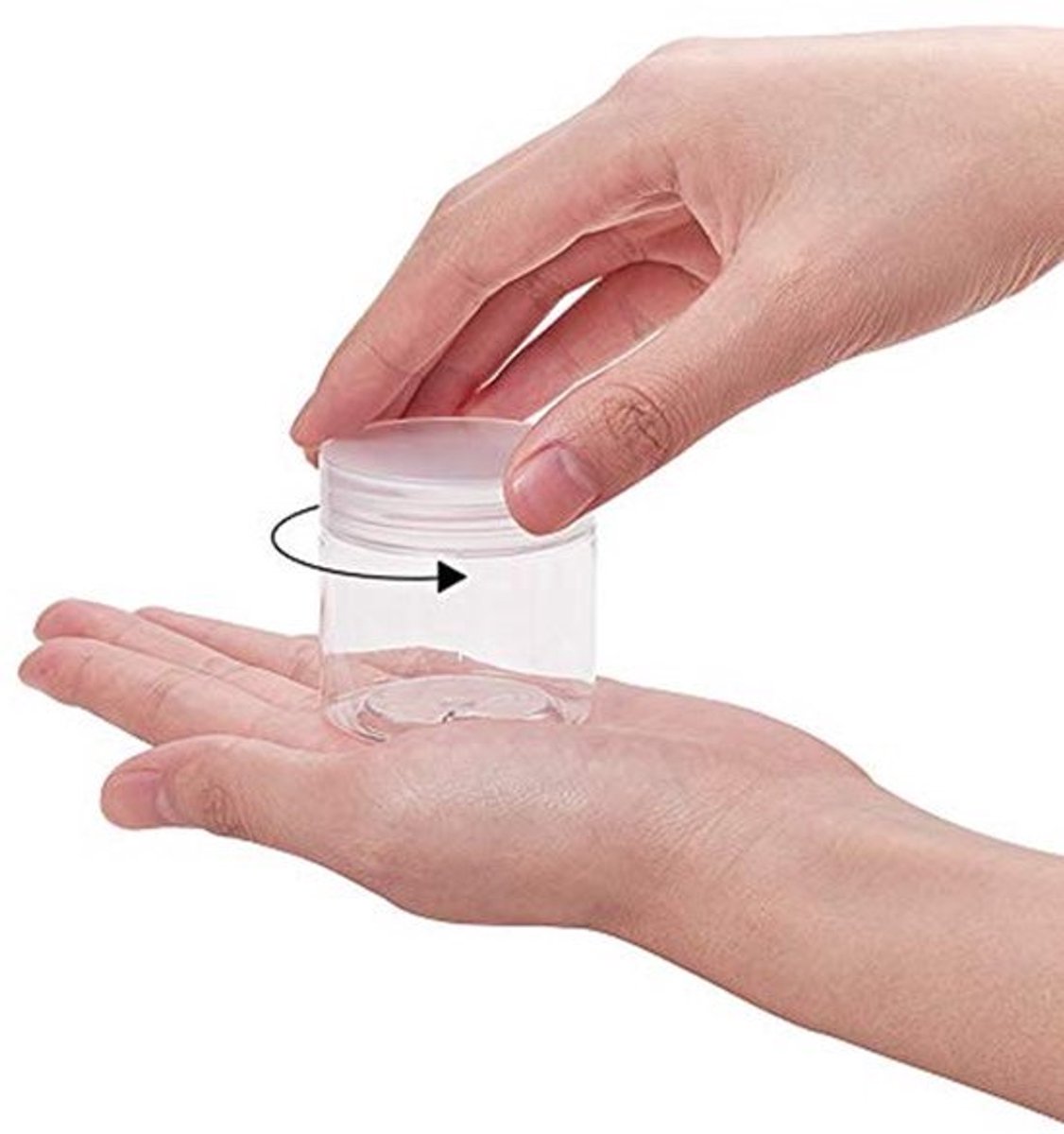 20 Pack 60ml PET Plastic Containers - Brede Mond - Lekvrije Deksels