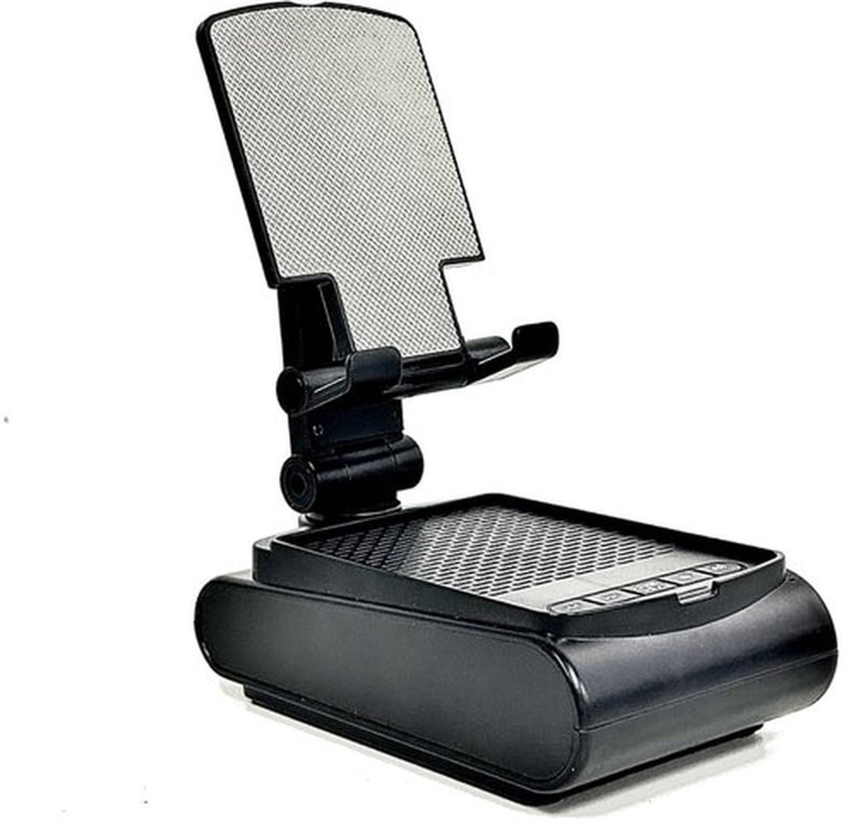 Telefoonhouder met draadloze Bluetooth-luidspreker, antislipvoet en HD-surroundgeluid, geschikt voor thuis en bu Buiten.