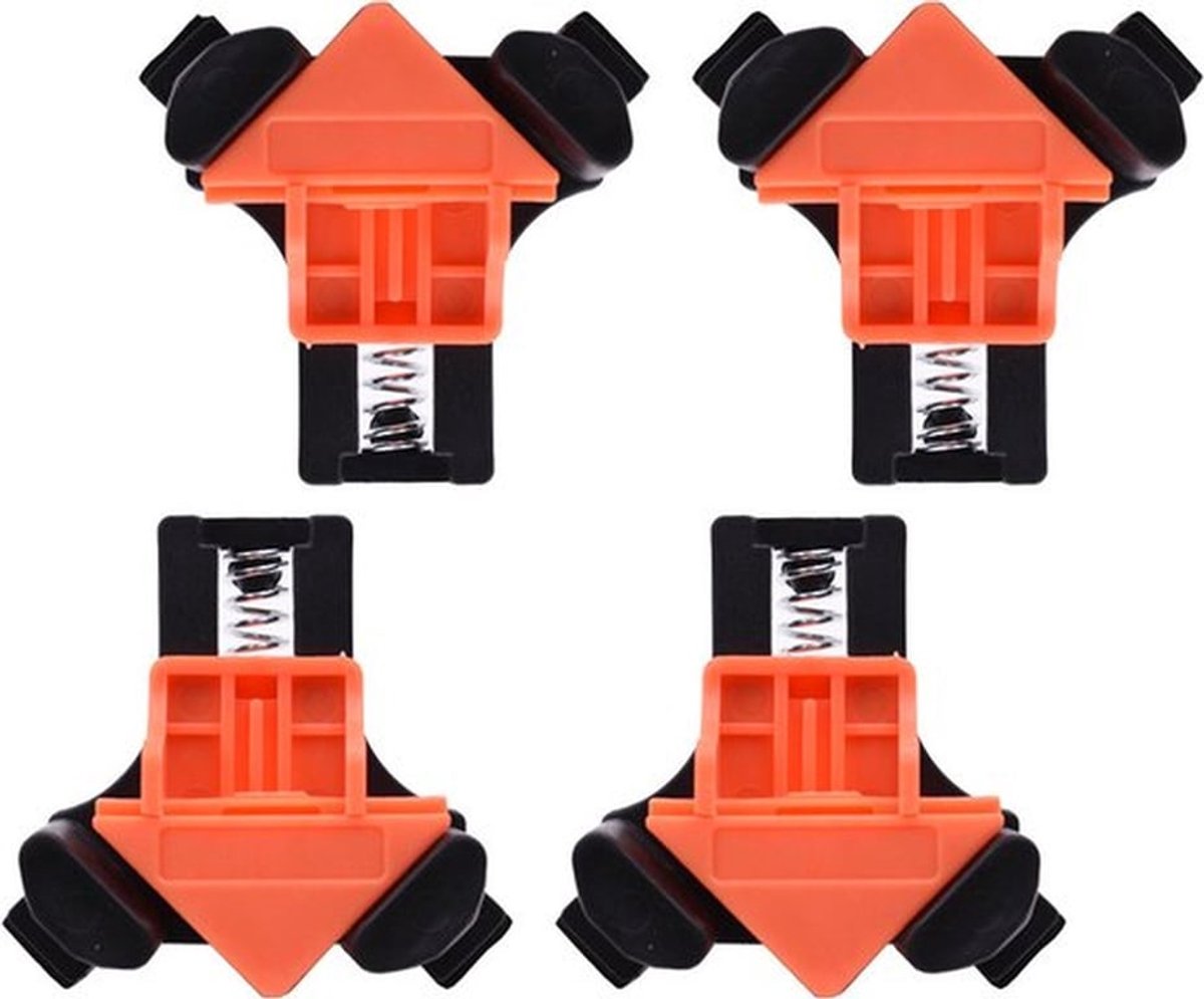 4 delig hoekklem set - Hoekklemmen - Haakse houtbewerking clip - Lijmklemmen - Hoekklem voor hout - Lijmklem - Hoekklem - Hoekbevestiging - Hoekspanner - 90 graden - 4 stuks - 5-22mm