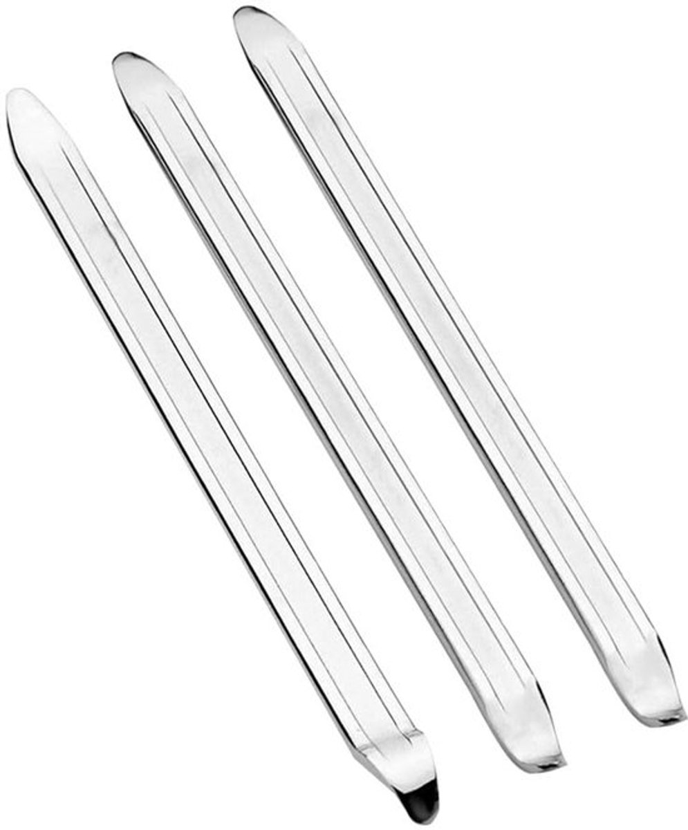 3 stuks 25 cm zilver monteerijzer, bandenhendel, bandenverwijderaar, gereedschap voor installatie of reparatie van fietsen, motorfietsen, auto's, 3 stuks