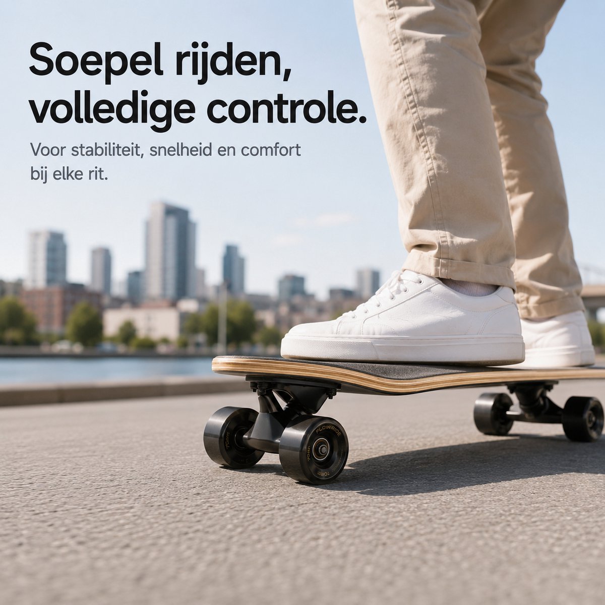 Suotu Skateboard - Longboard - 104.5x25x10cm - ABEC-9 - Schokabsorptie - Jongens - Meisjes - Volwassenen Skateboards — afbeelding 3