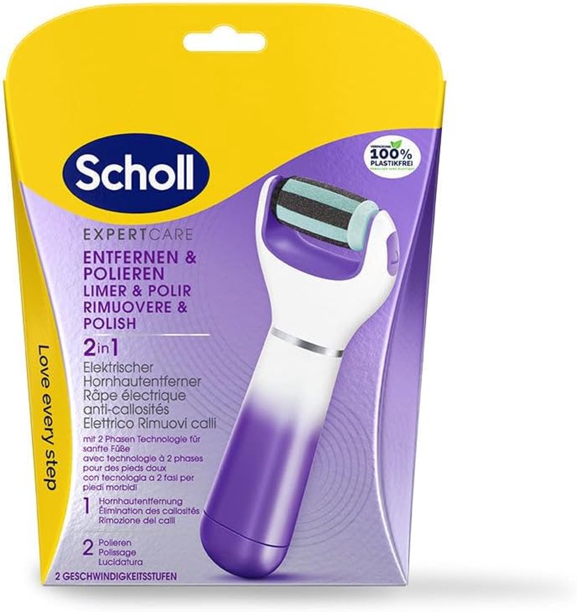 SnelShoppen - Elektrische Voetvijl, 2-in-1 Callus Verwijderaar, Snelle Verzorging voor Zachte Voeten, Roze, Ergonomisch Ontwerp, Dubbele Snelheid, Voo