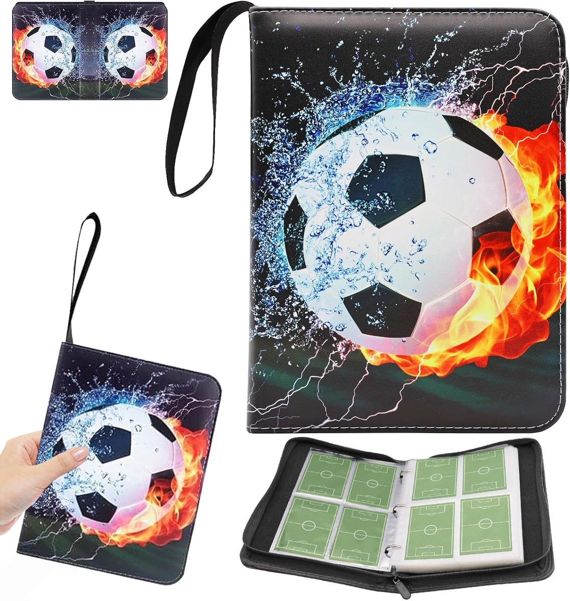 SnelShoppen - DOWNDRIFT Voetbal Verzamelalbum - 50 Bladzijden - Capaciteit tot 400 Kaarten - Kleurvol & Aantrekkelijk - Perfect voor Voetbalfans