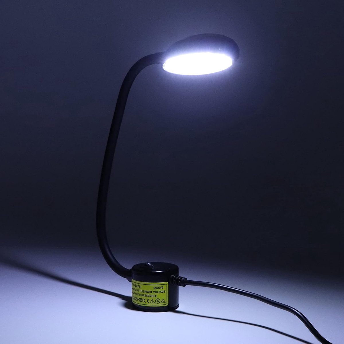 SnelShoppen - LED Naaimachine Lamp 48 LED 8W Gooseneck Werklicht met Magnetische Basis voor Naaimachines, Werkbanken, Lessenaar, Knutselen, AC/DC85-26