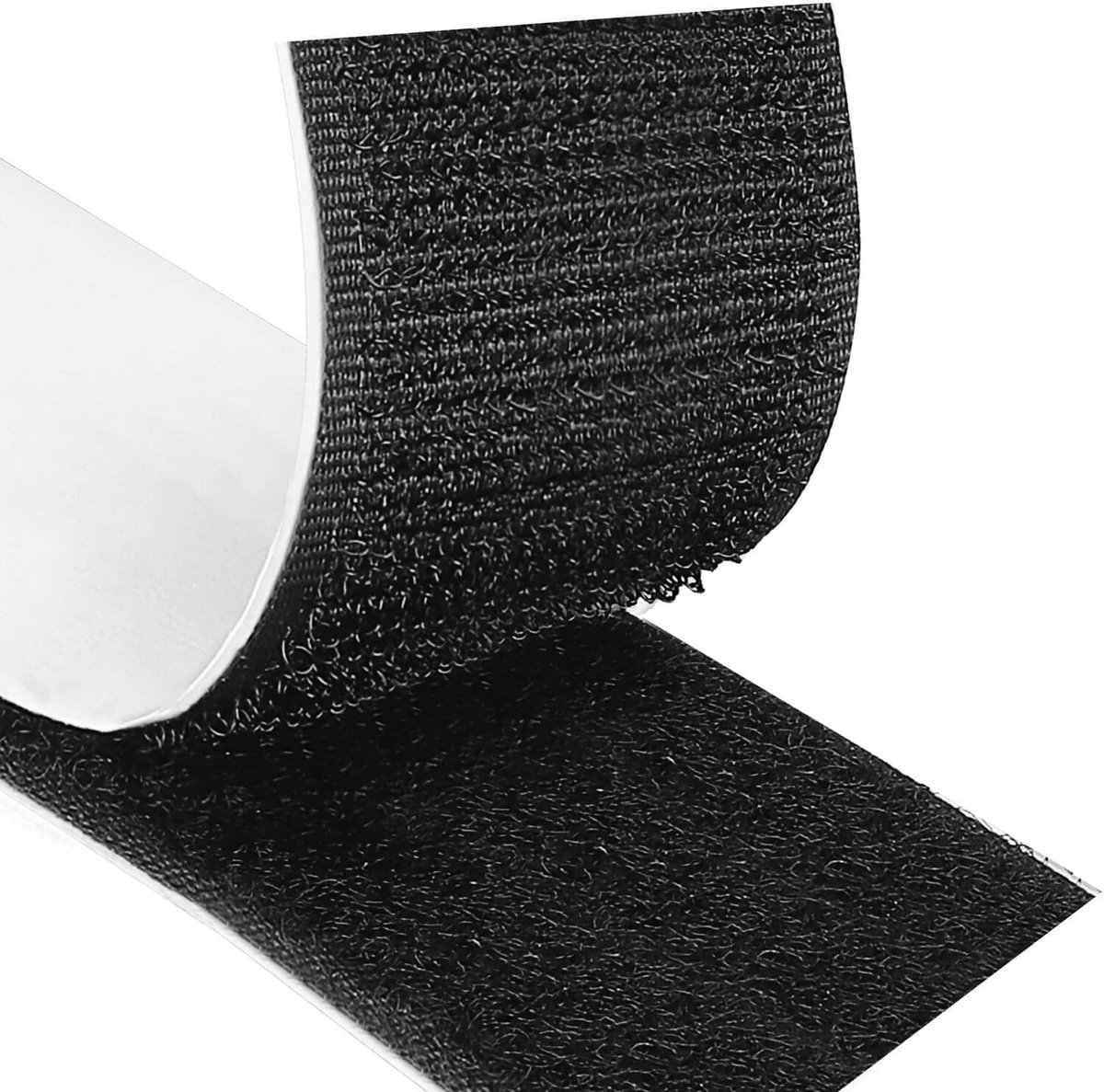 SnelShoppen - Extra Sterke Dubbelzijdige Klittenband Tape - 50mm x 8m - Zwart - Voor Thuis, Kantoor, Hobby en Creatieve Klussen