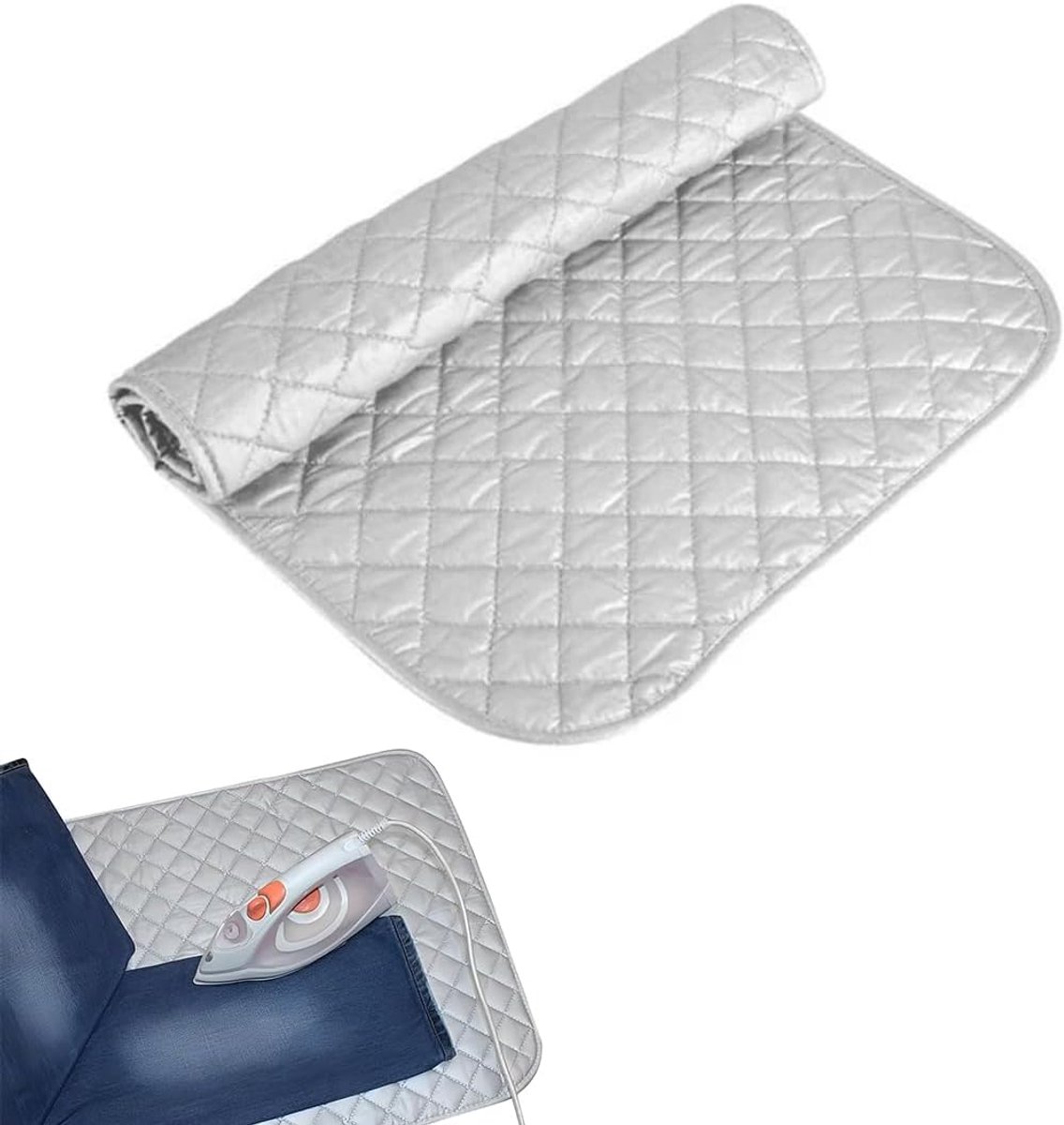 SnelShoppen - Vouwbare Strijkplank voor Reizen, Hotels en Studenten - Hoog Temperatuur Weerstand - 48 x 85 cm - Katoen met Warmte-isolatie