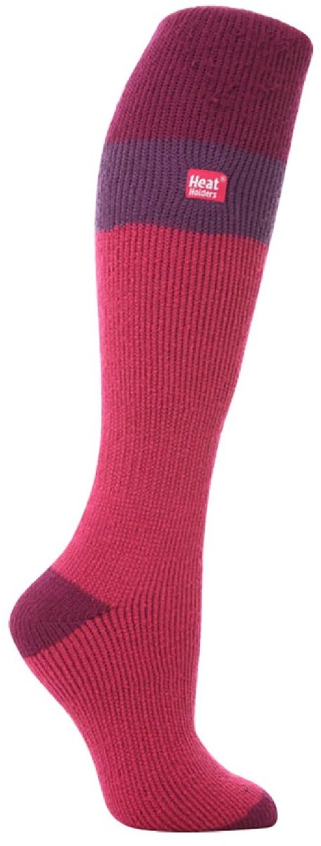 Heat Holders Dames kniehoge thermo skisokken Framboos / Fuchsia