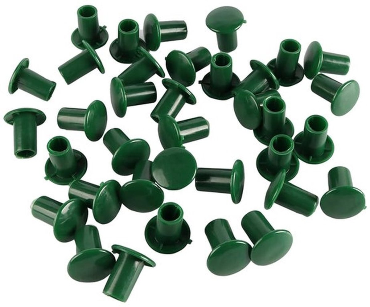 Verpakking van 36 rietstok-veiligheidsdoppen 3 cm Rubberen rietstok-veiligheidsdoppen voor bonenstokken Beschermdoppen, perfect voor gebruik in de tuin en buiten