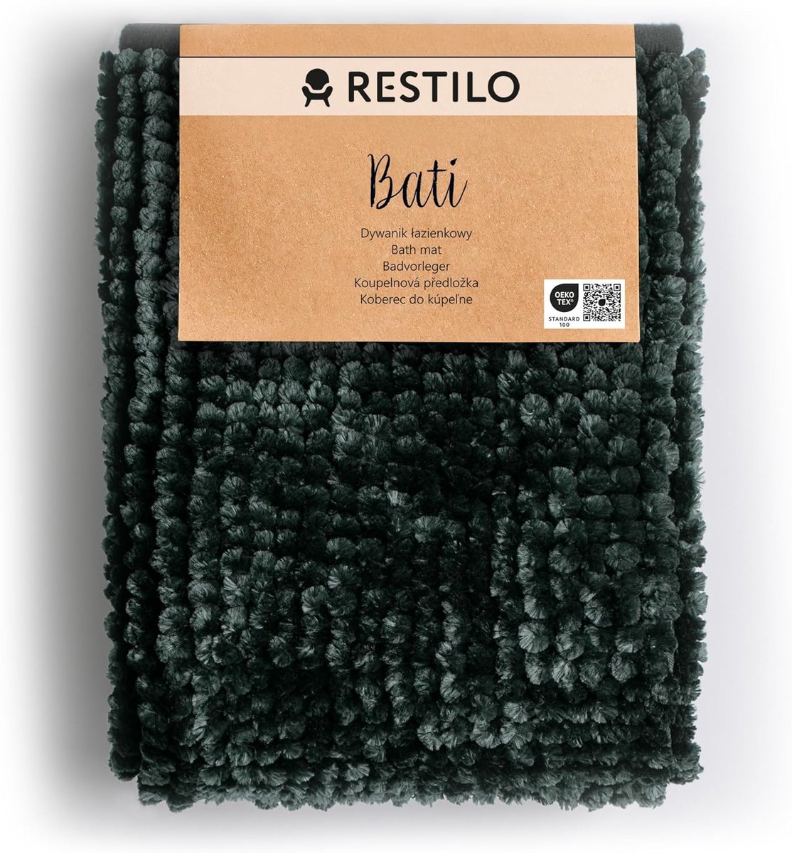 SnelShoppen - Badmat 60 x 90 cm Extra Zacht en Waterabsorberend Badkamer Tapijt Antislip Rug Anthraciet voor Douche en Bad