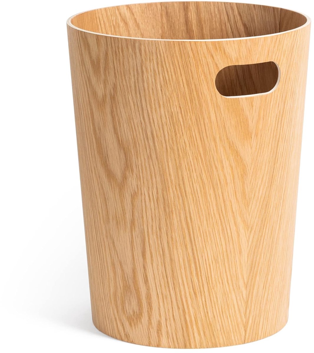 SnelShoppen - Houten Afvalbak Börje 9L | Modern Papiermand van Eikenhout | Duurzaam en Stijlvol voor Kantoor, Kinderkamer, Slaapkamer en Meer