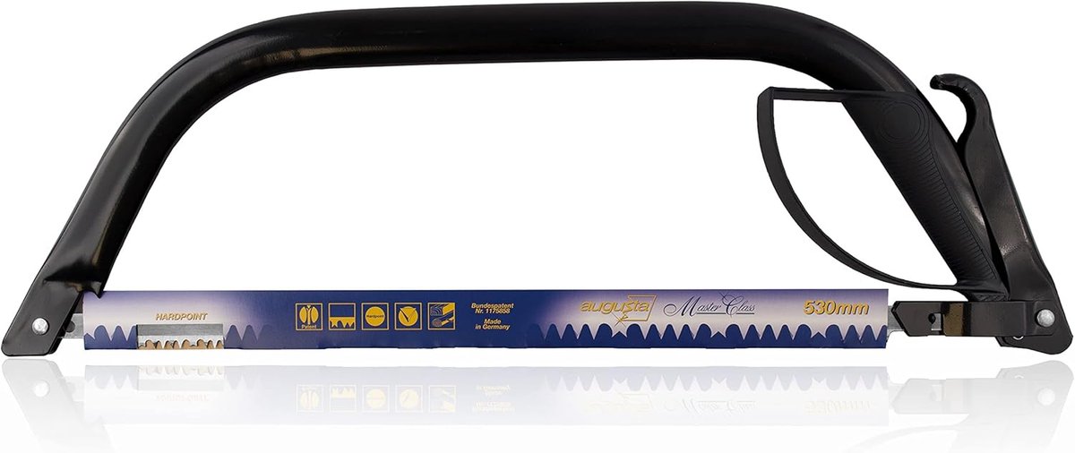SnelShoppen - Professionele hacksaw 530 mm voor tuin hout, stabiele ovalen stalen buis, snellere zaagwissel, blauw, voor droog en vochtig hout