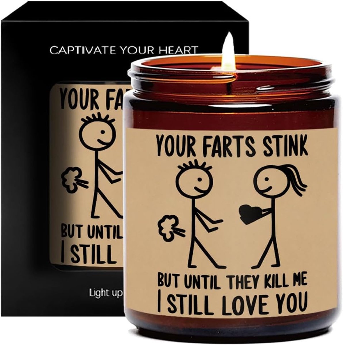 SnelShoppen - Geurkaars voor Mannen - Lavendel Parfum - Bedankcadeau voor Vrienden, Liefde, Moeders, Collega's - Glazen Jar Kaars voor Feest, Verjaard