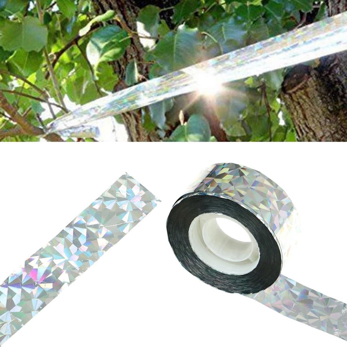 SnelShoppen - Bird Deterrent Ribbon 80 m - Holografisch Vogelafschrikmiddel - Pigeon & Heron Repeller voor Tuin, Camping, Balkon en Feesten