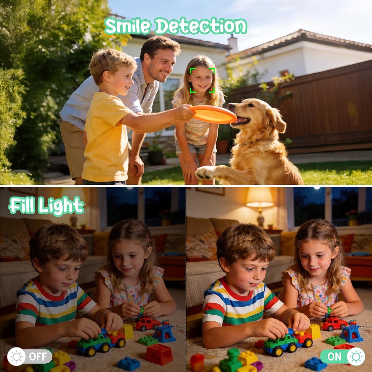 SnelShoppen - Digitale Camera 1080P 44MP Vlogging Camera voor Kinderen en Tieners - FHD Compact Camera met 2.4 Inch Scherm, 16x Zoom, Anti-Shake Mini thumbnail 3
