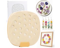 SnelShoppen - Aboofx Magnetron Bloemenpersset 23 x 23 cm - Sneldrogende Bloemenpers - Washbare Doek - Drogen voor DIY Kunst, Boekleggers, Bruiloft Blo