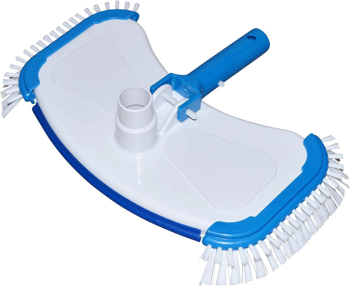 SnelShoppen - Deluxe Vloervaccum Cleaner met Zijborstels - Voor Beton, Tegels, Folie en Keramiek - Ideaal voor Zwembaden, Huishouding en Tuin - 38/32