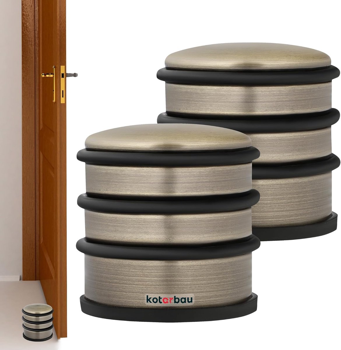 SnelShoppen - Set van 2 Vrijstaande Deurstoppers - Hoge Patina Deurbuffers - Bescherming tegen Krassen en Indrukken - Modern Design voor Elke Interieu