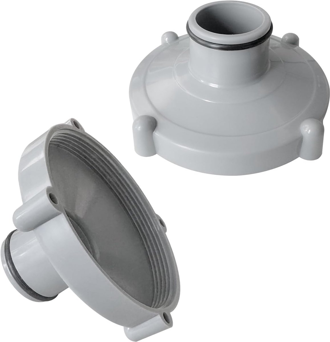 SnelShoppen - Pool Suction Hose Adapter Set van 2 - Grijze Adapter voor Snelle Poolreiniging - Diameter 80 mm naar 32 mm - Ideaal voor Diverse Poolrei