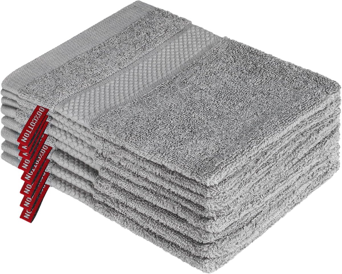 SnelShoppen - 100% Katoenen Washandjesset - 8 Stuks Badstof - Zachte Herbruikbare Make-up Remover - Perfect Voor Bad, Spa, Gezichtsreiniging - 16 x 23