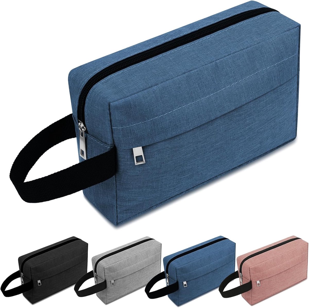 SnelShoppen - Reistas Toilettas voor Mannen en Vrouwen, Compacte Make-up en Scheer Tas met 3 Compartimenten, Lichtgewicht en Handzaam voor Reizen, Vak