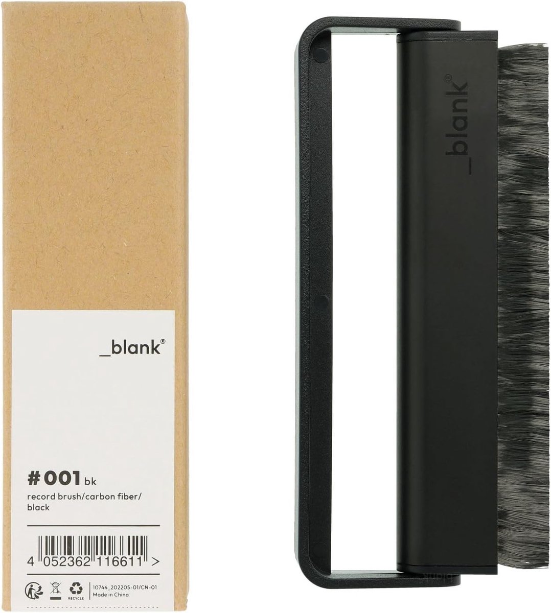 SnelShoppen - Plate Brush - Anti-statische Platenborstel - Carbon Fiber - Zwart - Voor Vinyl Records - Regelmatig Onderhoud - Ideaal voor Muziekliefhe