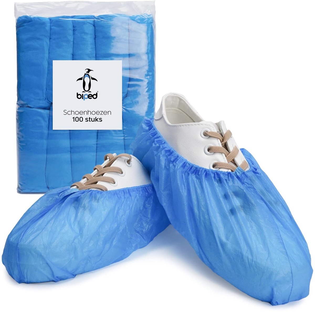 SnelShoppen - Wegwerpschoenhoezen 100 Stuks - Latexvrij, Waterdicht, Antislip, Elastisch - Bescherming Tegen Vuil en Vocht voor Thuis, Werk en Bouw