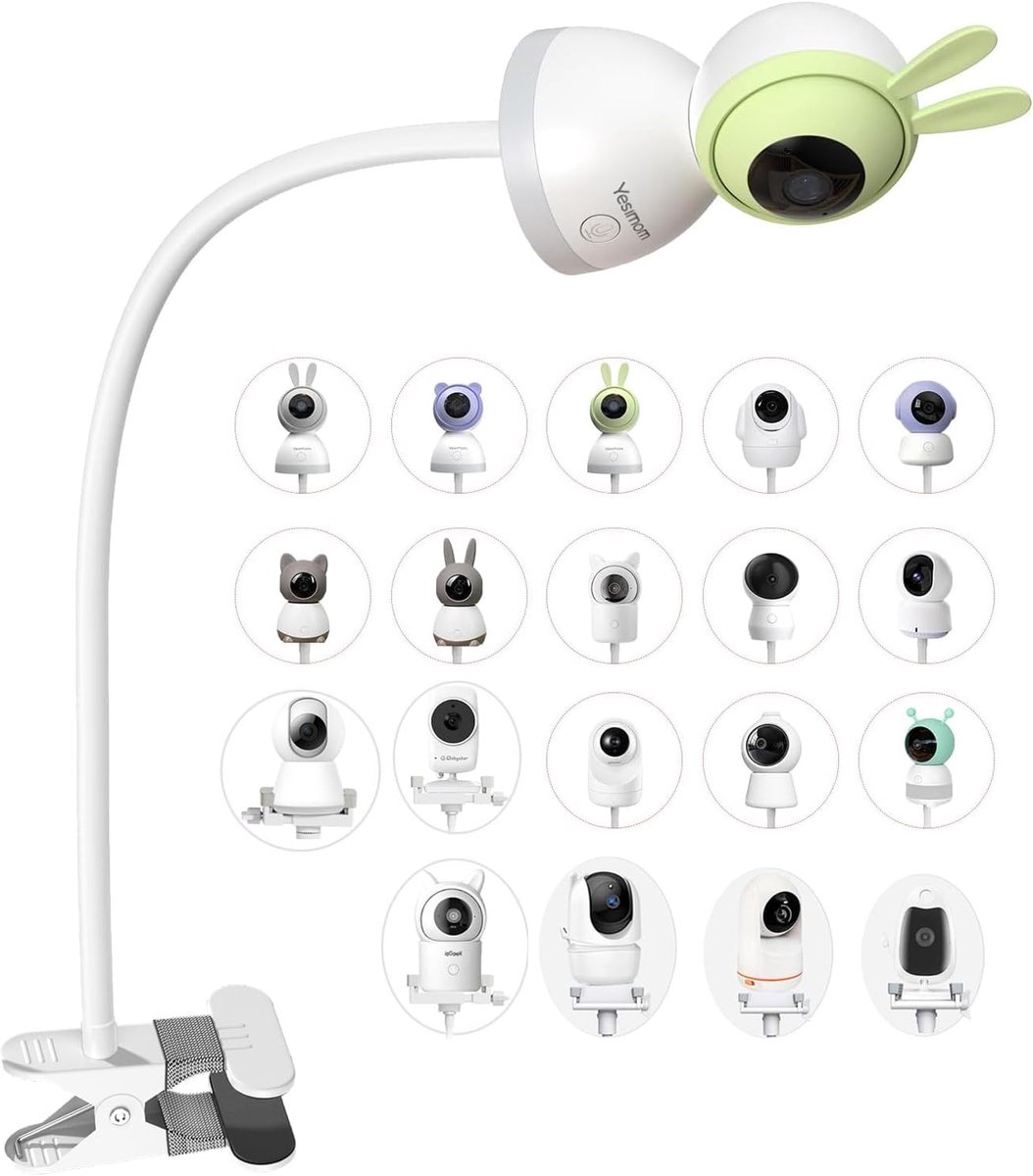 SnelShoppen - Universele Flexibele Baby Monitor Houder, Camera Stand voor Binnen, Rotatie Bevestiging zonder Boren, Ideaal voor Kinderkamer en Babybed