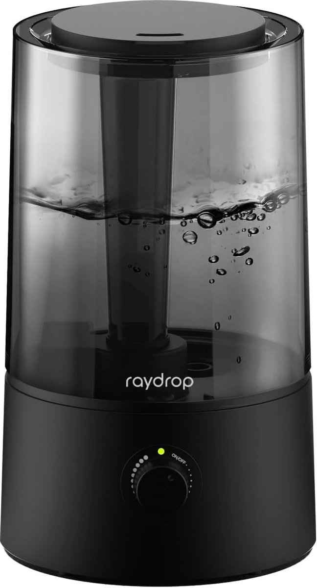 SnelShoppen - Raydrop Luchtbevochtiger RD03A 4L met Stille Werking, Ideaal voor Slaapkamer, Woonkamer en Kinderen - Efficiënte 111 kg Bevochtiging, Wi