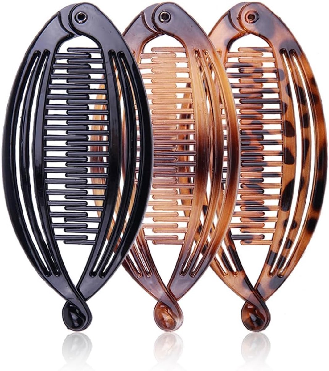 SnelShoppen - 3 Stuks Haringbone Haarspelden - Haaraccessoires voor Dun, Krullend en Glad Haar - Kleurvariaties voor Feest, Dagelijks Gebruik en Speci