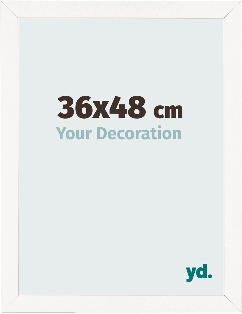 Your Decoration - Fotolijst 36x48 cm - MDF - Wit Hoogglans - Bologna