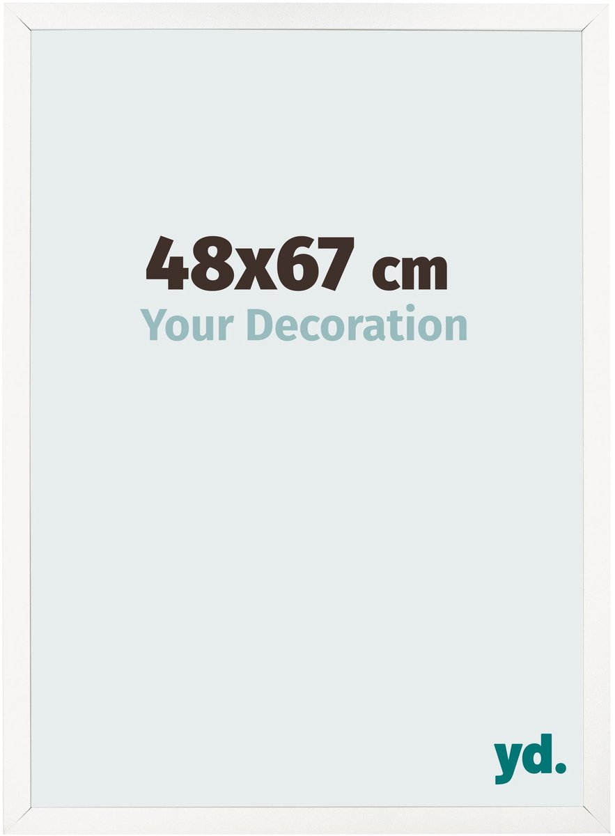 Your Decoration - Fotolijst 48x67 cm - MDF - Wit Hoogglans - Bologna