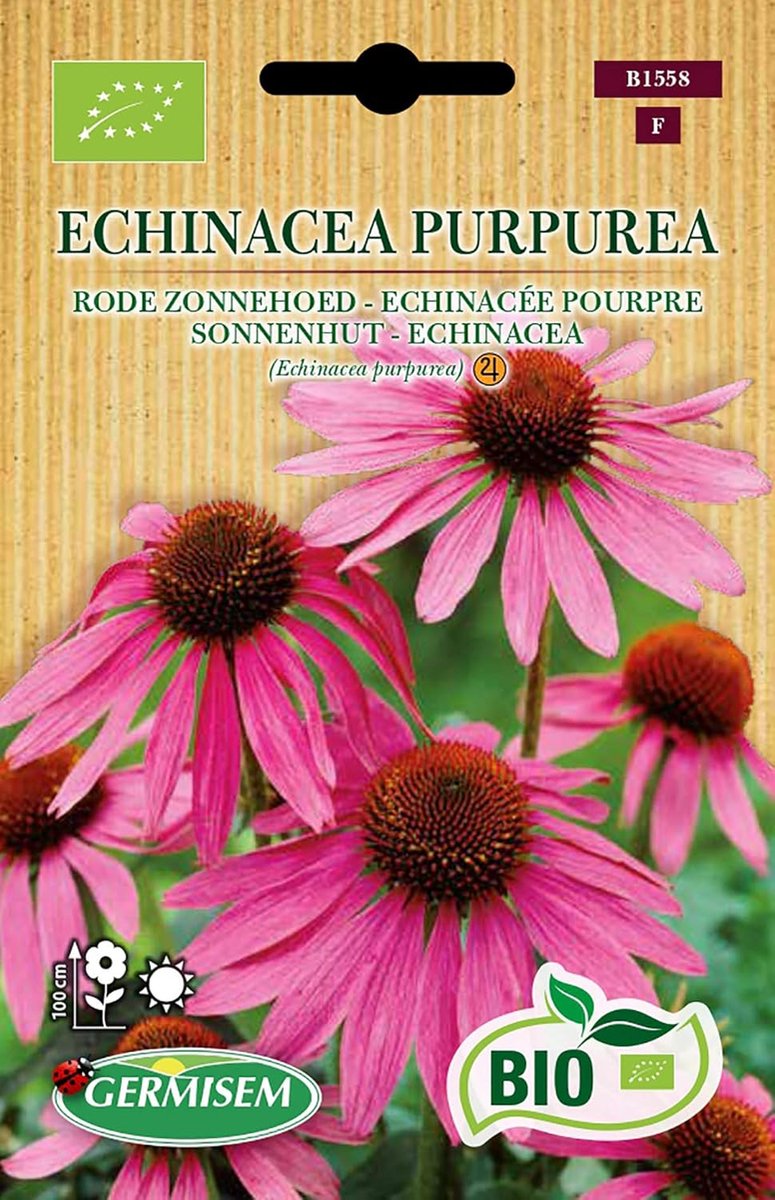 SnelShoppen - Echinacea Purpurea Zaden - Biologische Paarse Zonnehoed - 0.5 g - Aantrekkelijk voor Vlinders - Snijbloemen - Tuinplanten - Bloemen van