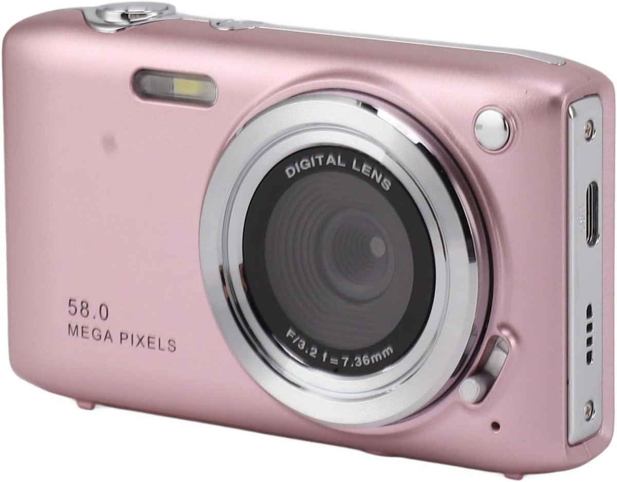 Digitale Camera - Compact Camera Vlog Camera - Foto's en Video's Maken - Autofocus Schoonheidsmodus - 288 inch Scherm - Roos